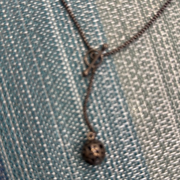 Silver Ball Toggle Necklace - Picture 2 of 3